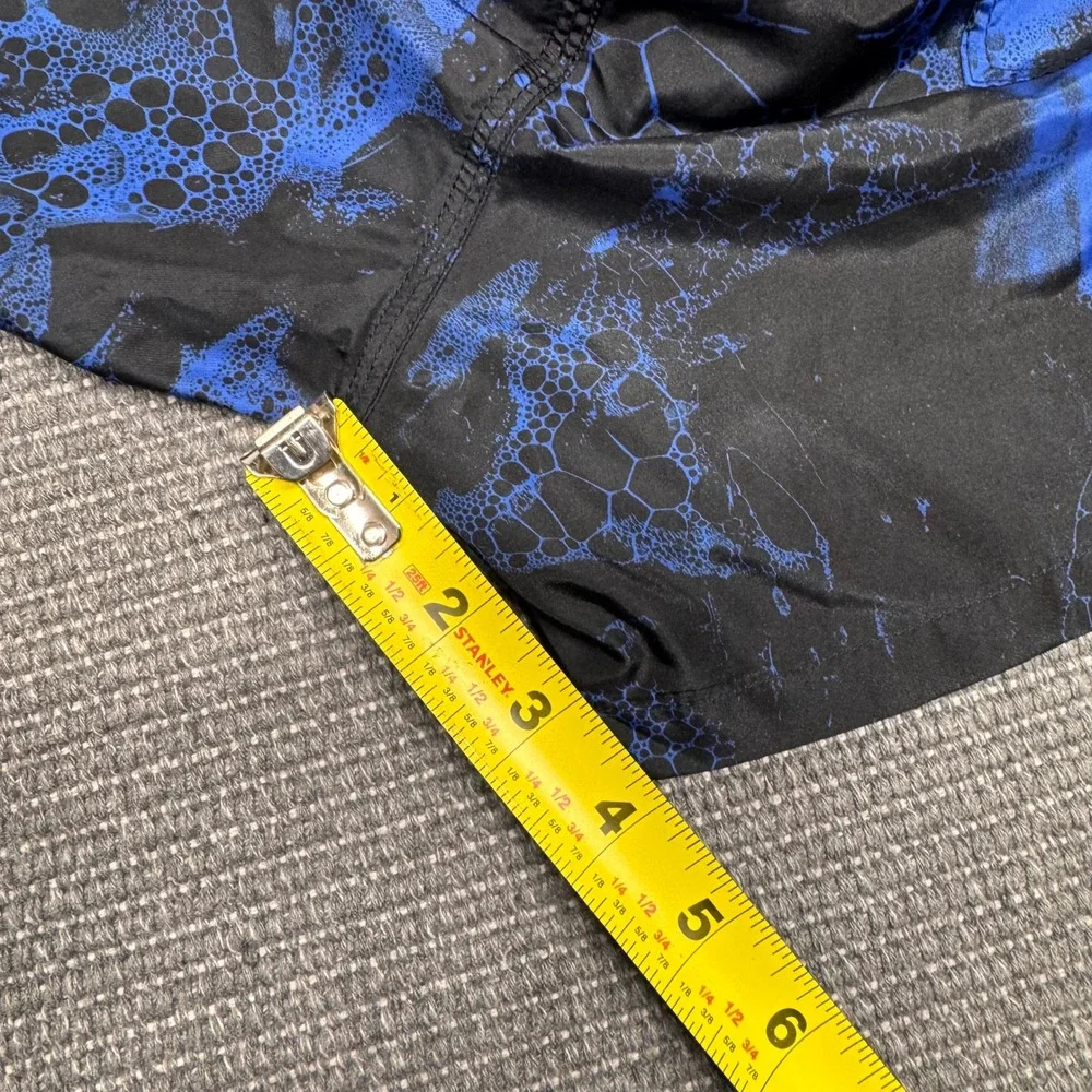 Diesel Beachwear Mens Blue Black Abstract Bubble Print Swim Trunks Size L